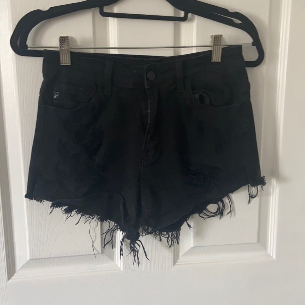 Black Jean shorts